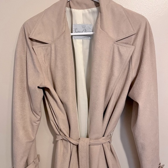 Vintage Open Trench  Felt Coat - Picture 1 of 3